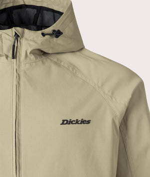 Dickies Ronan Shell Jacket in Imperial Green, Waterproof. EQVVS Detail Shot