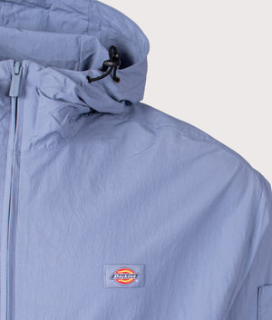 Dickies Jackson Jacket in Country Blue. Shot at EQVVS. Detail shot. 