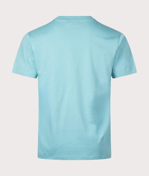 Classic Small Logo T-Shirt in Ocean Blue by Dime MTL. EQVVS Back Angle Shot.