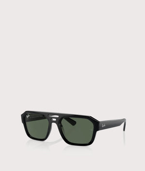 Corrigan-Sunglasses-Black-Dark-Green-Lens-Ray-Ban-EQVVS