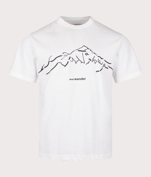 Daijiro Ohara Map Key Print T-Shirt in White by And Wander. EQVVS Shot. 