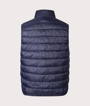 Barbour Bretby Puffer Gilet in Navy for men at EQVVS Back Shot