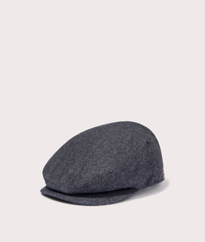 Barbour Lifestylle Barlow Flat Cap in Grey Herringbone. EQVVS Angle Shot