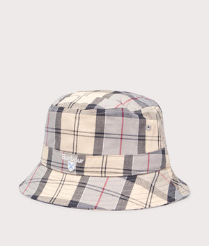 Tartan Bucket Hat in Dress Tartan by Barbour. EQVVS Side Angle Shot.