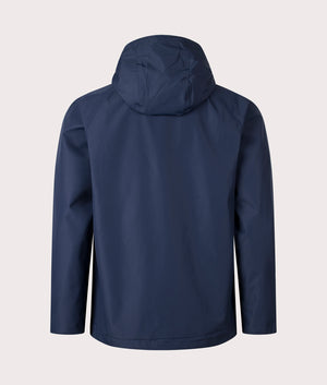 Barbour Hooded Domus Waterproof Jacket in Navy and Tart for Men at EQVVS back Shot