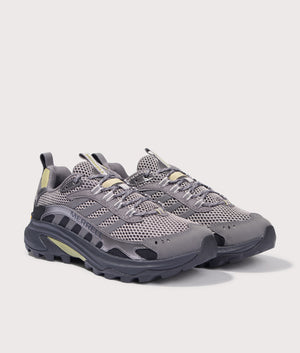 Merrell Moab Speed 2 Vent 2K Trainers in Grey Angle Shot at EQVVS