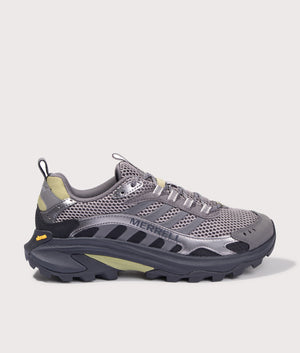 Merrell Moab Speed 2 Vent 2K Trainers in Grey Side Shot at EQVVS