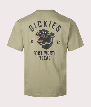 Dickies Panther T-shirt in Imperial Green, 100% Cotton at EQVVS. Back Shot. 