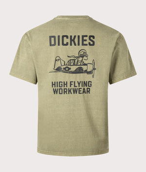 Dickies High Flying Workwear T-Shirt in Imperial Green. EQVVS Back Shot