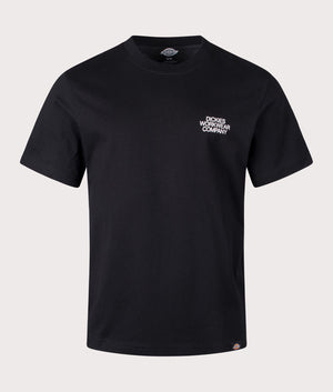 Dickies Industrial T-Shirt in Black with Back Print, 100% Cotton. EQVVS Front Shot