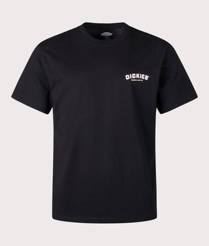 Dickies Builders T-Shirt in black. Shot at EQVVS. Front image. 