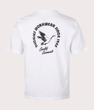 Dickies Goose T-Shirt in White with Back Print, 100% Cotton. EQVVS Back Shot