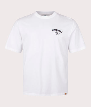 Dickies Goose T-Shirt in White with Back Print, 100% Cotton. EQVVS Front Shot