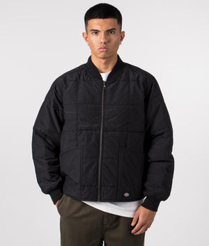 Dickies Gardiner Liner Jacket in Black. EQVVS front shot