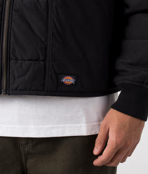 Dickies Gardiner Liner Jacket in Black. EQVVS detail shot