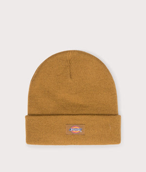 Dickies Gibsland Beanie in Brown Duck, 100% Acrylic. EQVVS Front Shot