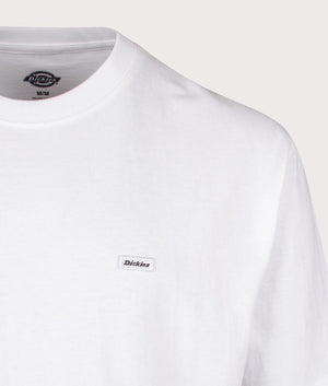 Dickies Unionville T-Shirt in White. Shot at EQVVS. Detail image. 