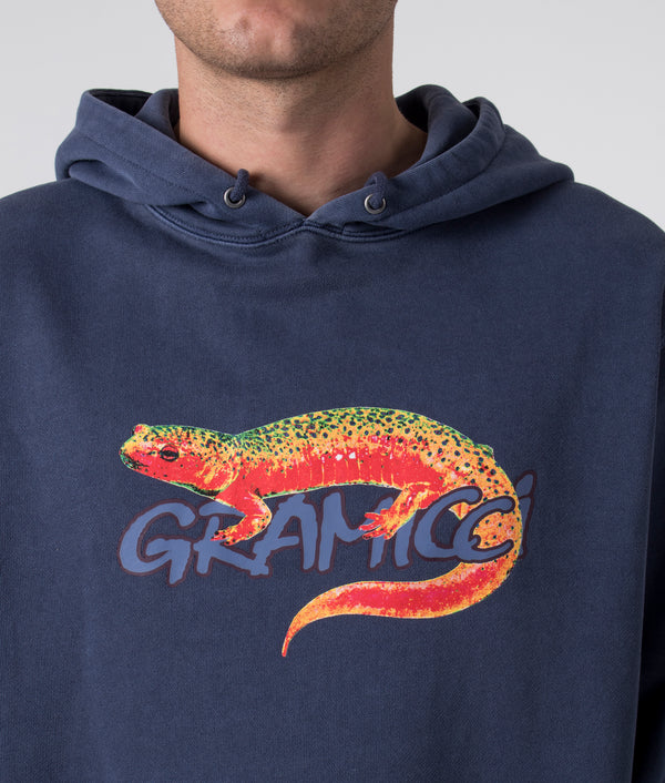 Relaxed Fit Salamander Hoodie in Navy Pigment | Gramicci | EQVVS