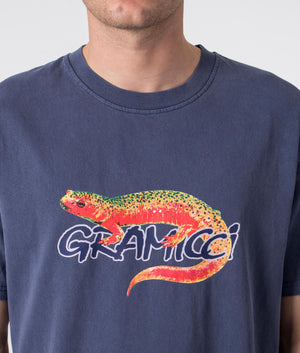 Salamander-T-Shirt-Navy-Pigment-Gramicci-EQVVS-Detail-Image