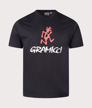 Gramicci Logo T-Shirt in Black at EQVVS. Front shot. 