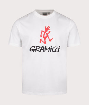 Gramicci Logo T-shirt in white at EQVVS. Front shot. 