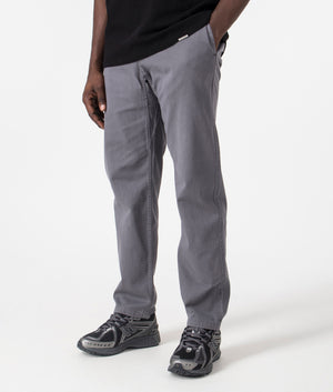 Gramicci Relaxed Fit Gramicci Pigment Dye Pants in Pigment Fog, 100% Organic Cotton. At EQVVS Menswear. Front angle shot