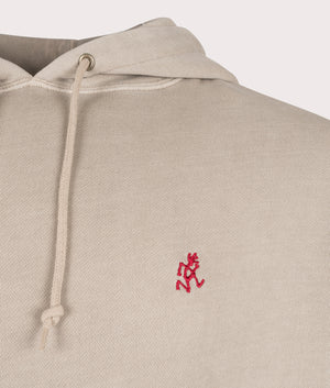 One Point Hoodie in Oat by Gramicci. Shot at EQVVS. Detail shot. 