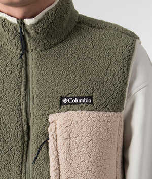 Mountainside-Fleece-Vest-Stone/Green-Accient/Fossil-Columbia-EQVVS