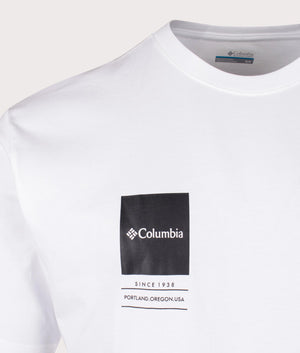 Barton Springs T-Shirt in White by Columbia. EQVVS Shot. 