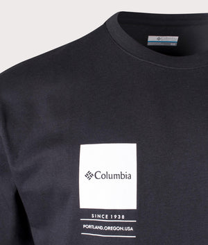 Barton Springs T-Shirt in Black by Columbia. EQVVS Shot. 