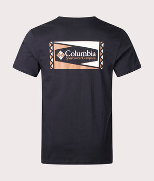 Columbia, North Cascades Short Sleeve T-Shirt, Black/ hex flag, EQVVS Menswear, back photo shot