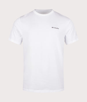 Columbia, North Cascades Short Sleeve T-Shirt, white/ hex flag, EQVVS Menswear, front photo shot