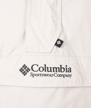 Columbia, challenger ll insulated pullover, dark stone/ black, EQVVS Menswear,  detailed photo shot