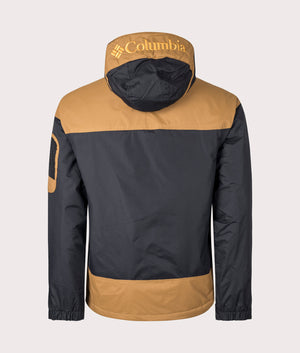 Columbia, challenger ll insulated pullover, black/ camel brown, EQVVS Menswear, back photo shot