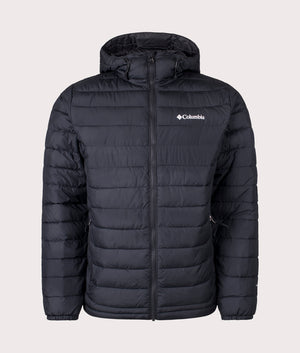 Columbia, Powder Lite II Hooded Jacket, black, EQVVS Menswear, front photo shot