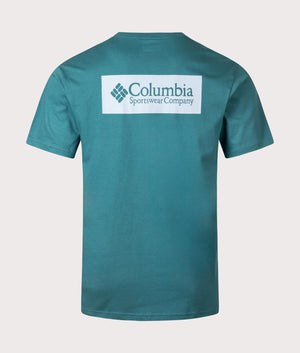 Columbia North Cascades T-Shirt in River Blue. Shot at EQVVS. Back shot. 