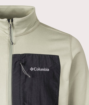 Columbia Columbia Hike Quarter Zip II Sweatshirt in Safari. Shot at EQVVS. Detail shot. 