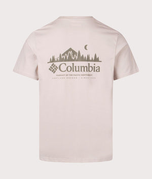 Columbia, Hageman Graphic T-Shirt, Dark Stone, Eqvvs Menswear, back shot angle