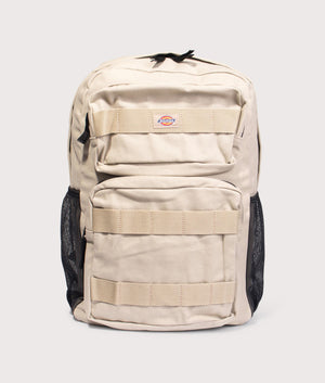 Dickies Dickies Duck Canvas Utility Backpack in Desert Sand. Front angle shot at EQVVS.