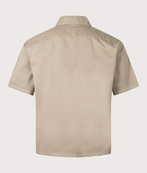 Dickies Unionville GD Work Short Sleeve Shirt in Desert Sand. Shot at EQVVS.  Back shot. 