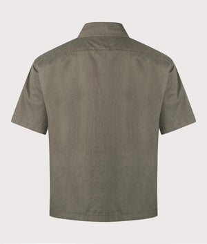 Dickies Unionville GD Work Short Sleeve Shirt in Military Green. Shot at EQVVS.  Back shot. 