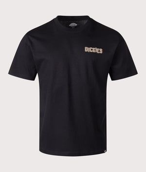 Dickies Bricklane T-Shirt in Black. Shot at EQVVS. Front shot. 