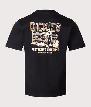 Dickies Bricklane T-Shirt in Black. Shot at EQVVS. Back shot. 