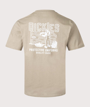 Dickies Bricklane T-Shirt in Desert Sand. Shot at EQVVS. Back shot.