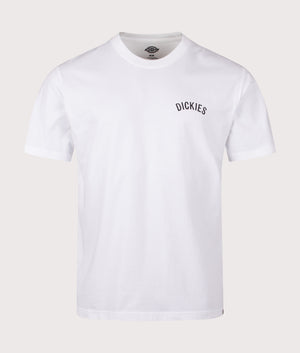 Dickies Snake T-Shirt in White. Shot at EQVVS.  Front shot. 