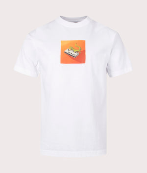 Gecko T-Shirt in White by HUF. EQVVS Front Angle Shot.