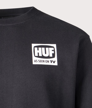 Huf As Seen On TV Sweatshirt in black at EQVVS Menswear detail shot