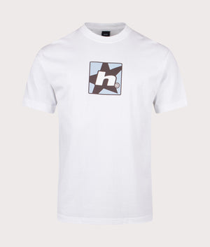 HUF H Star T-Shirt in White at EQVVS Front Shot