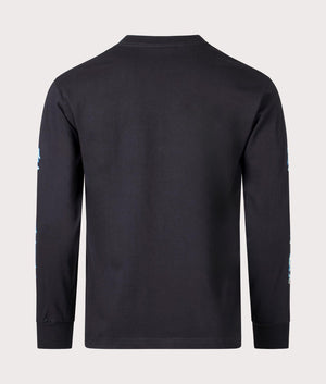 Huf Productions Long Sleeve T-Shirt in Black at EQVVS Menswear back shot