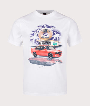 Huf Drive Thru T-Shirt In White at EQVVS Menswear front shot